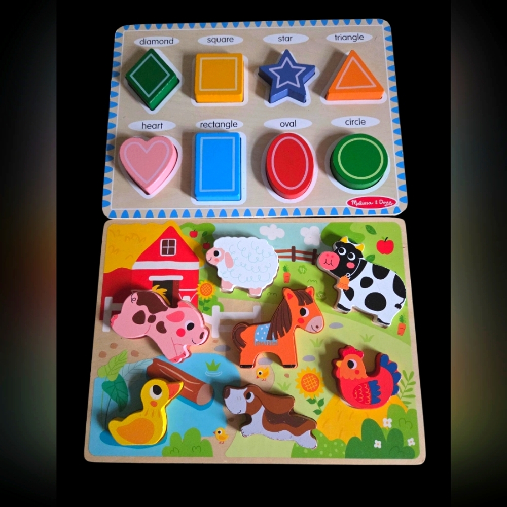 Melissa & Doung Shape Puzzle & Free Chunky Puzzle Set